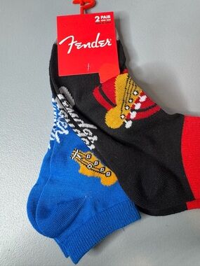 Fender 2-Pack Guitar Graphic ankle Socks guitar enthusiast unisex music lover